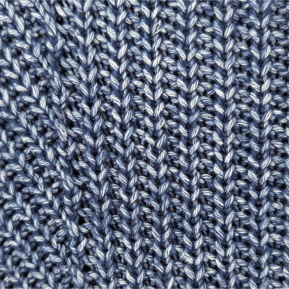 LOFT Lou & Grey Marled Knit Sweater Hygge Cozy Nautical Preppy Casual Blue Small - Picture 7 of 9